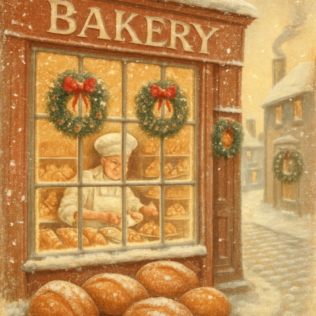 Frosted Window Bakery Morning paint by number