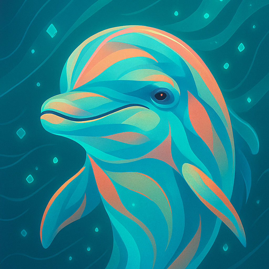 Dolphin Aurora Motion Portrait Numbered painting kits