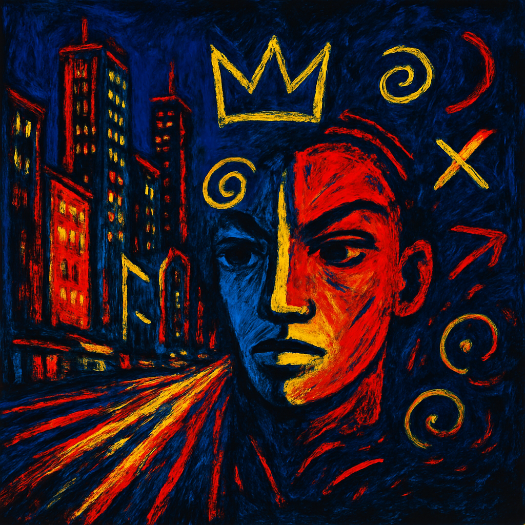 Basquiat Crowned City Pulse Paint by numbers art