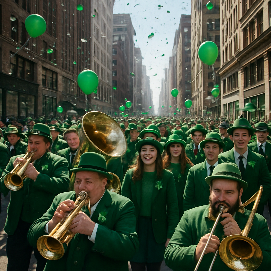 St Patrick Parade Green March Painting by numbers kit