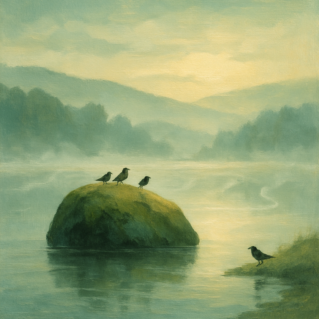 Mossy Rock And Silent Dawn paint by numbers