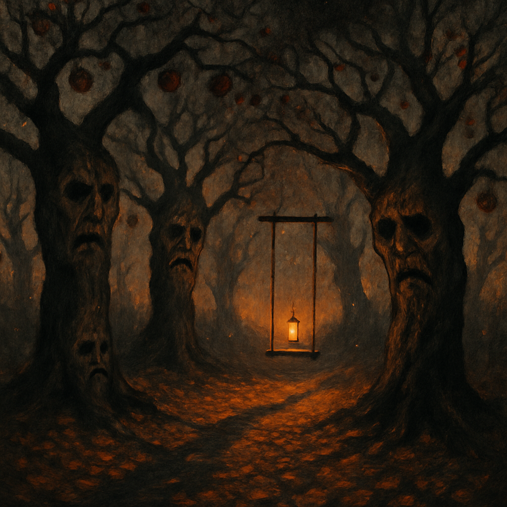 Twisted Orchard Twilight Number painting