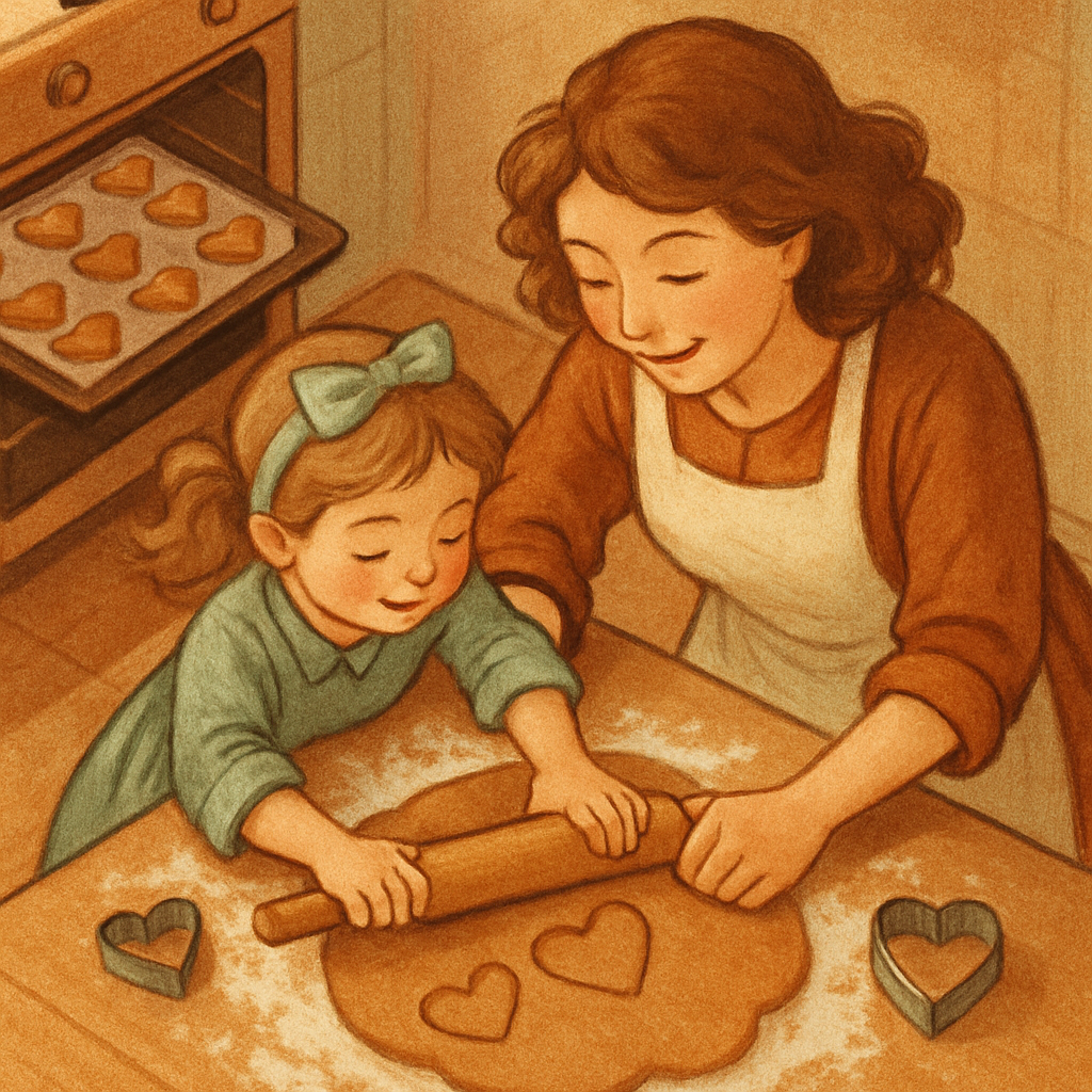 Baking Cookies With Mother And Child Number painting