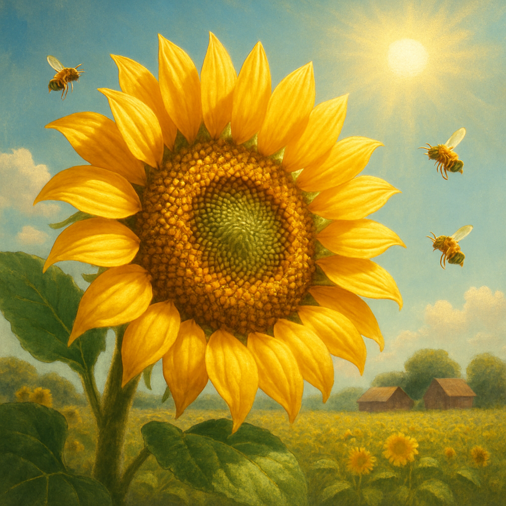 Sunflower Solar Bloom paint by numbers