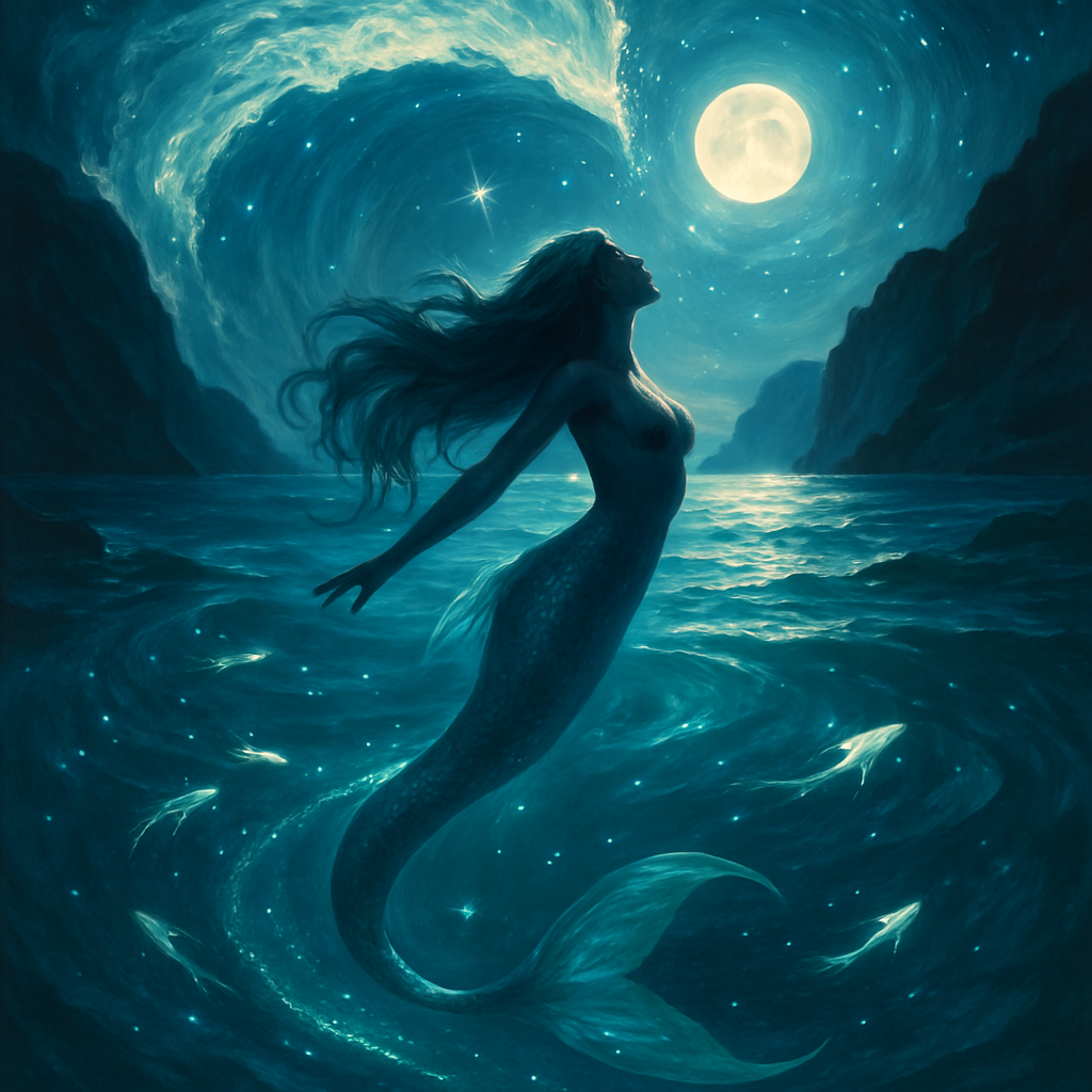 Mermaid Tidal Constellation Paint by numbers art