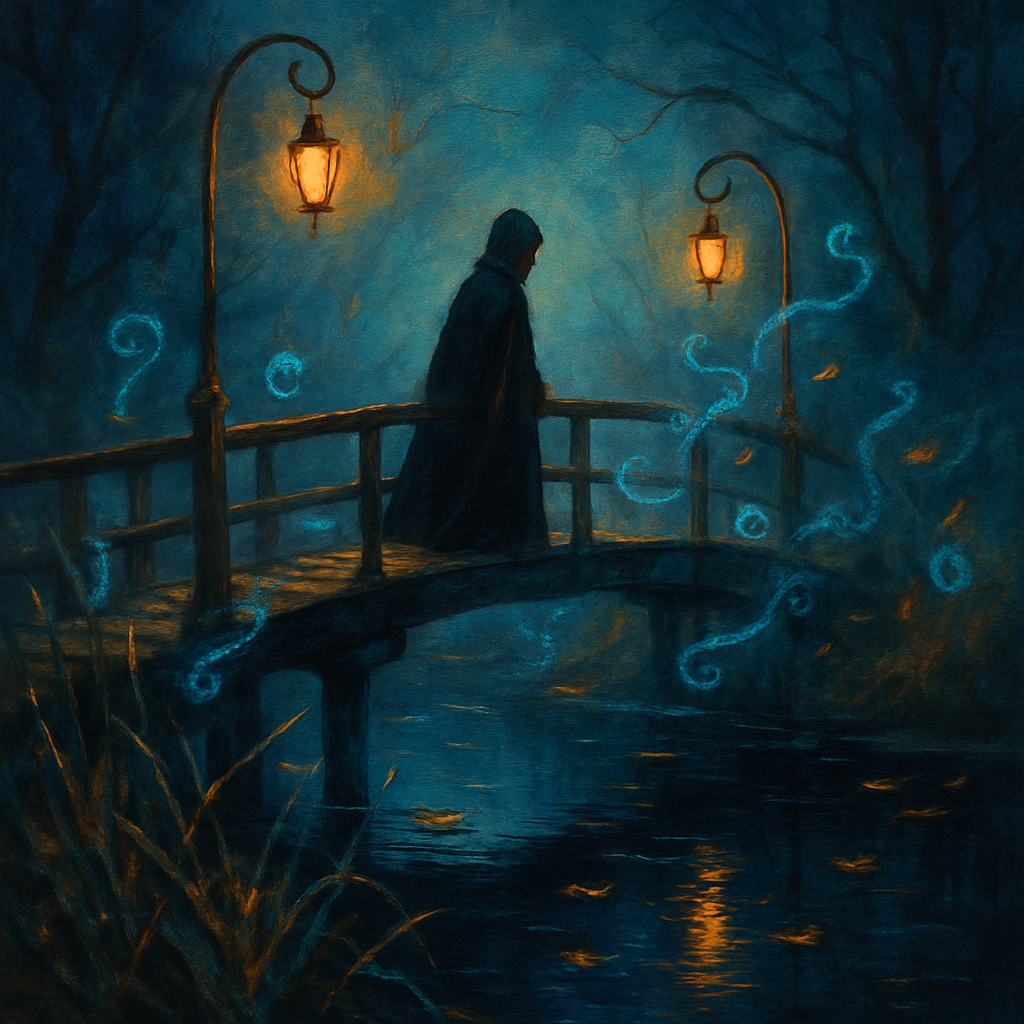 Fogbound Lantern Bridge paint by numbers