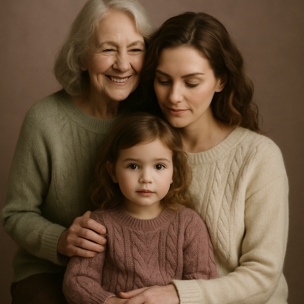 Grandmother Mother And Child Generations DIY paint by numbers