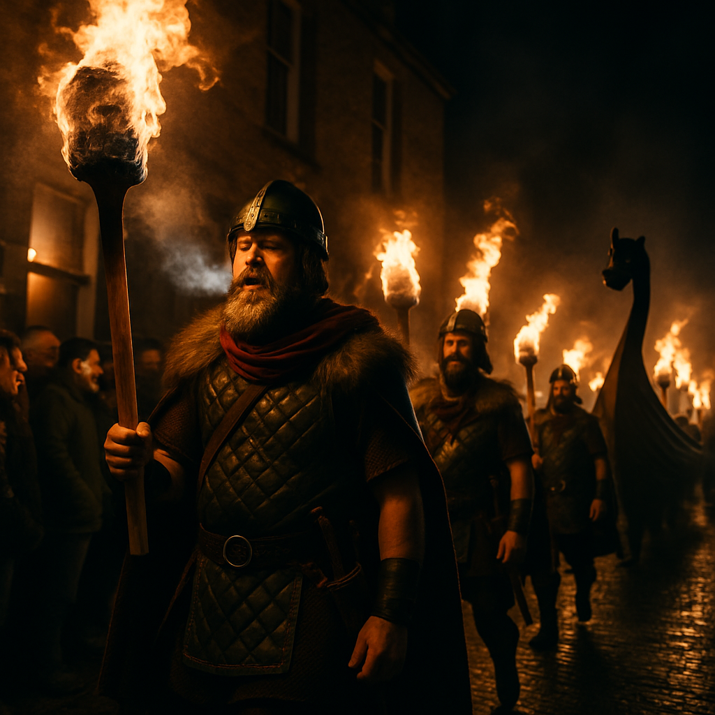Up Helly Aa Viking Torch March paint by number