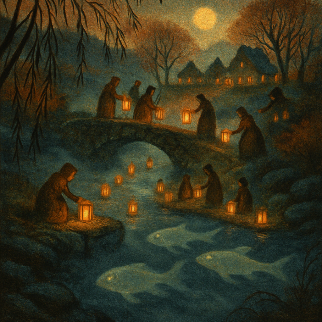 Lantern Festival At Hollow Glen painting number kit