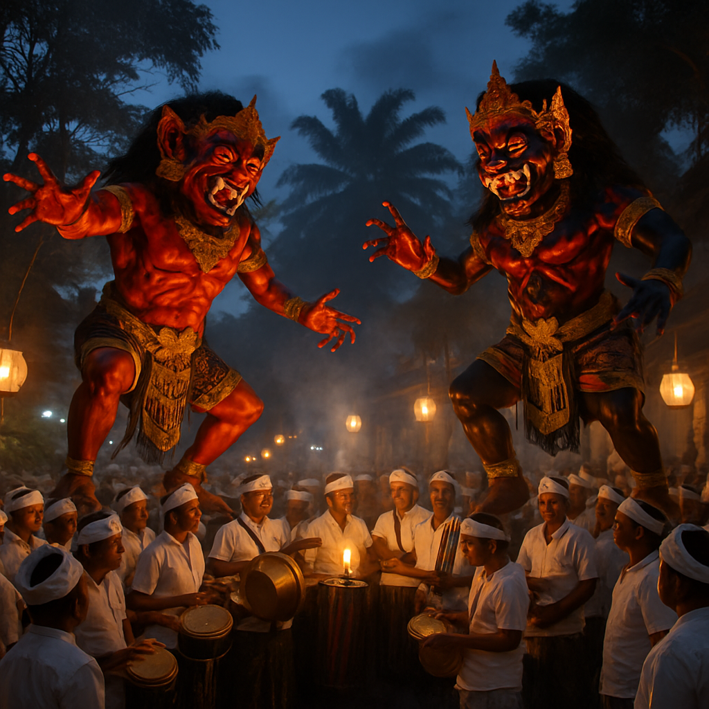 Colorful Bali Ogoh Ogoh Festival painting number kit