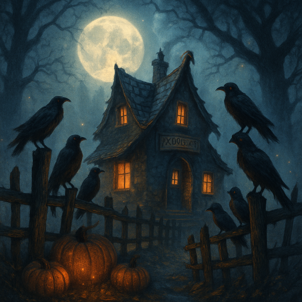 Raven Watch Over Moon Croft Paint by numbers art