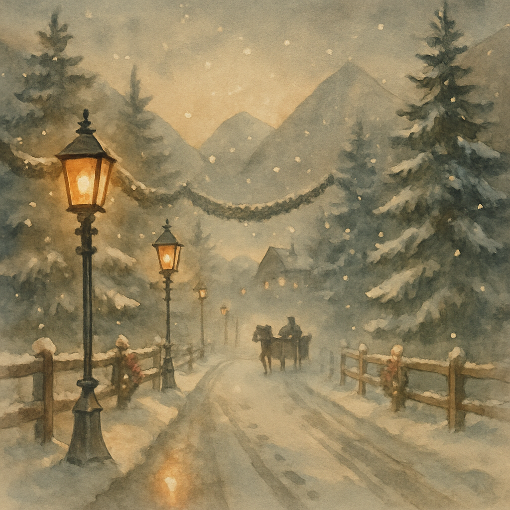 Alpine Lantern Festival Road Paint by numbers kits