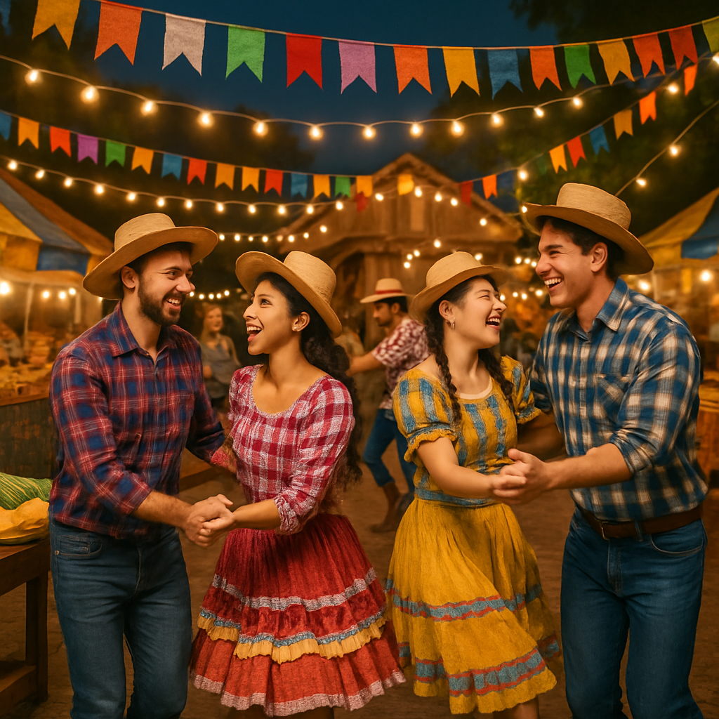 Traditional Brazil Festa Junina Dance paint by number