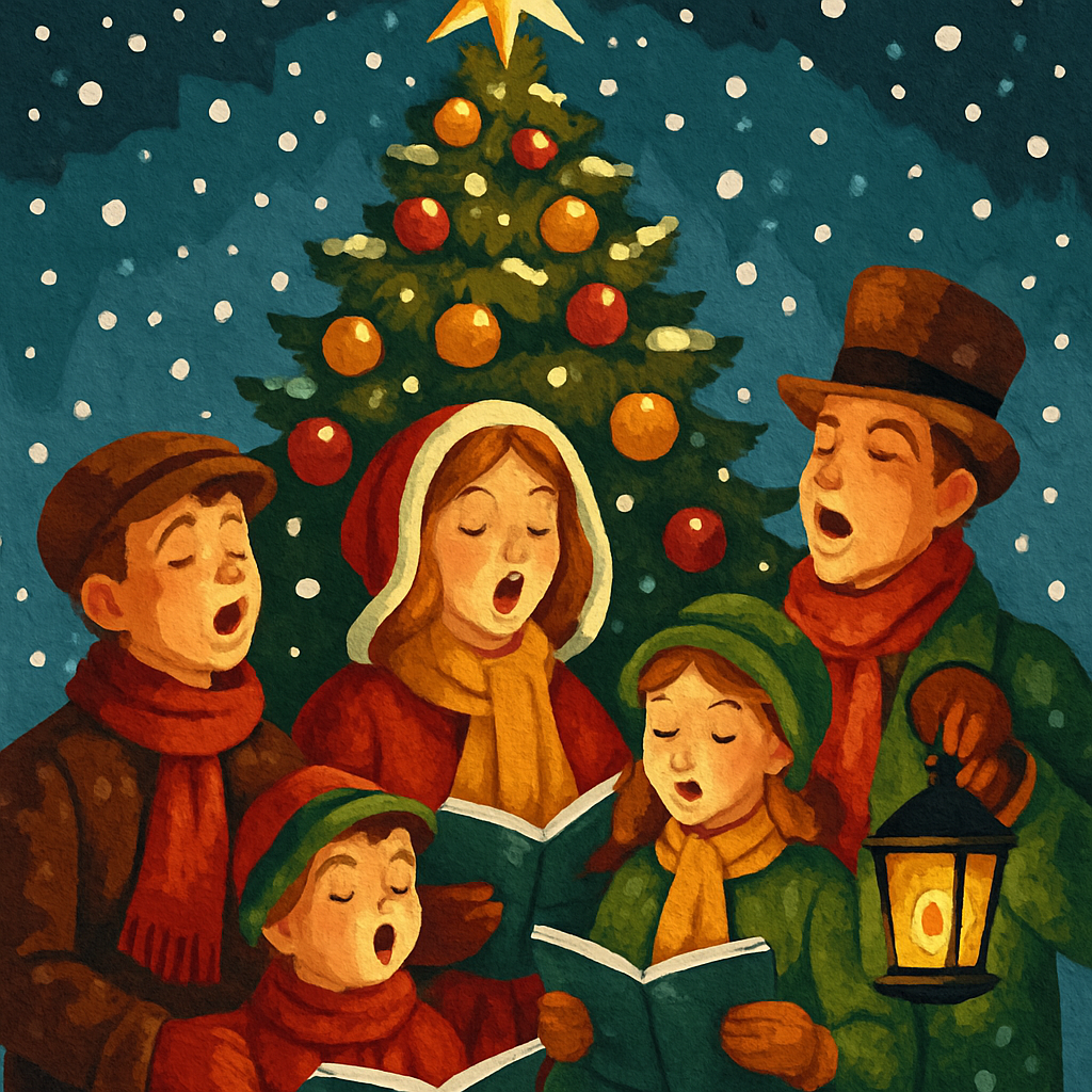 Star-Topped Carolers Paint by numbers art