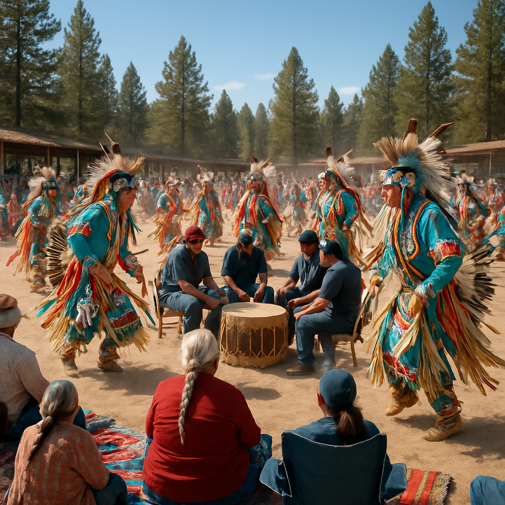 Native American Pow Wow Dance Circle paint by numbers