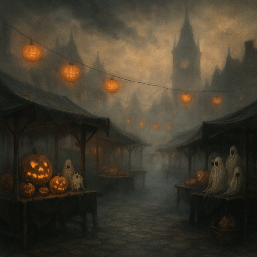 Silent Market At Midnight Numbered painting kits