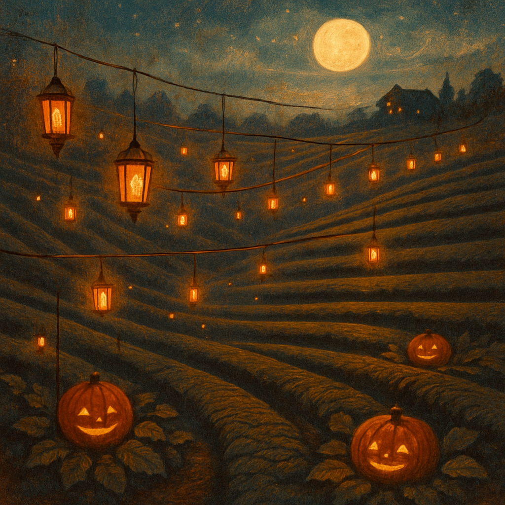 Moonlit Tea Fields DIY paint by numbers