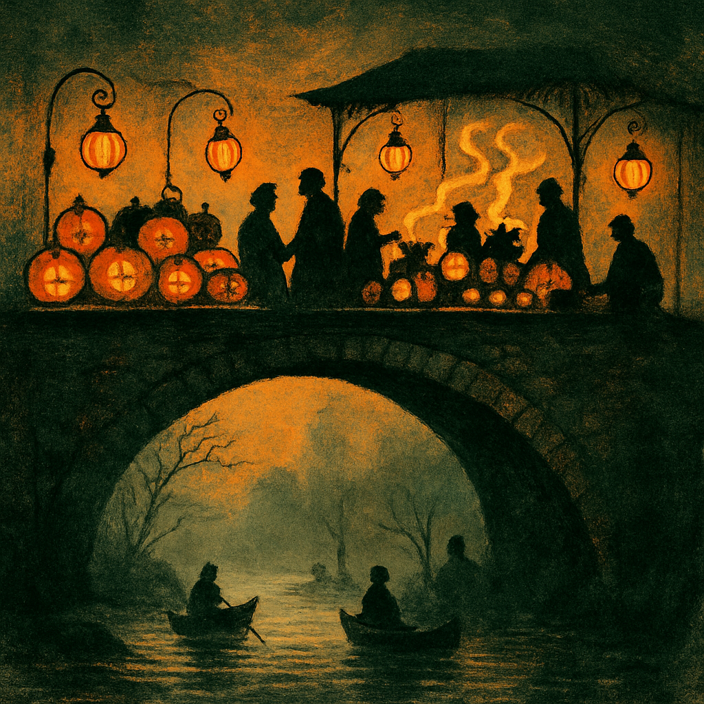 The Lantern Bridge Market Numbered painting kits