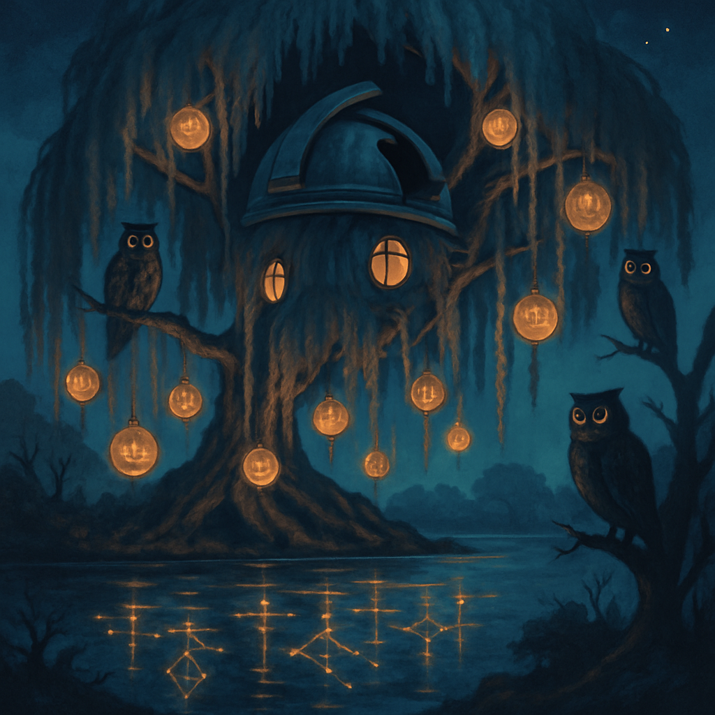 The Willow Lantern Observatory Painting by numbers kit