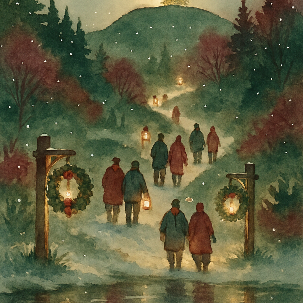 Holly Hill Starlit Lantern Walk DIY paint by numbers