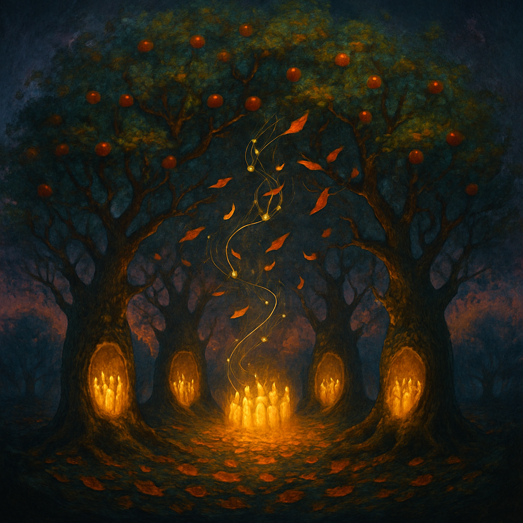 The Midnight Orchard Choir Numbered painting kits