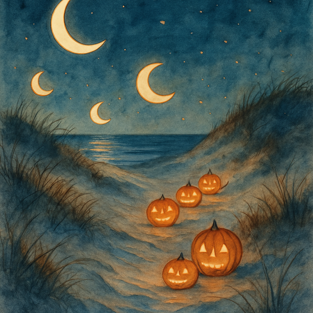 Crescent Dunes Lantern Walk Numbered painting kits