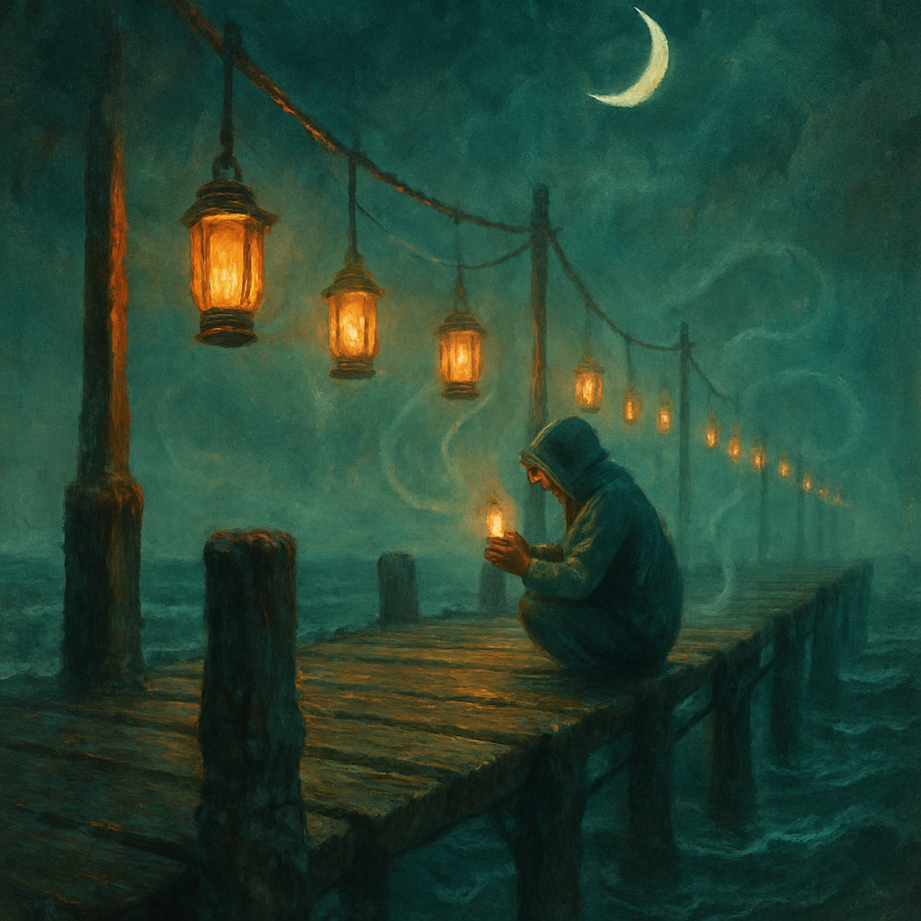 The Pier Of Whispered Lanterns paint by numbers