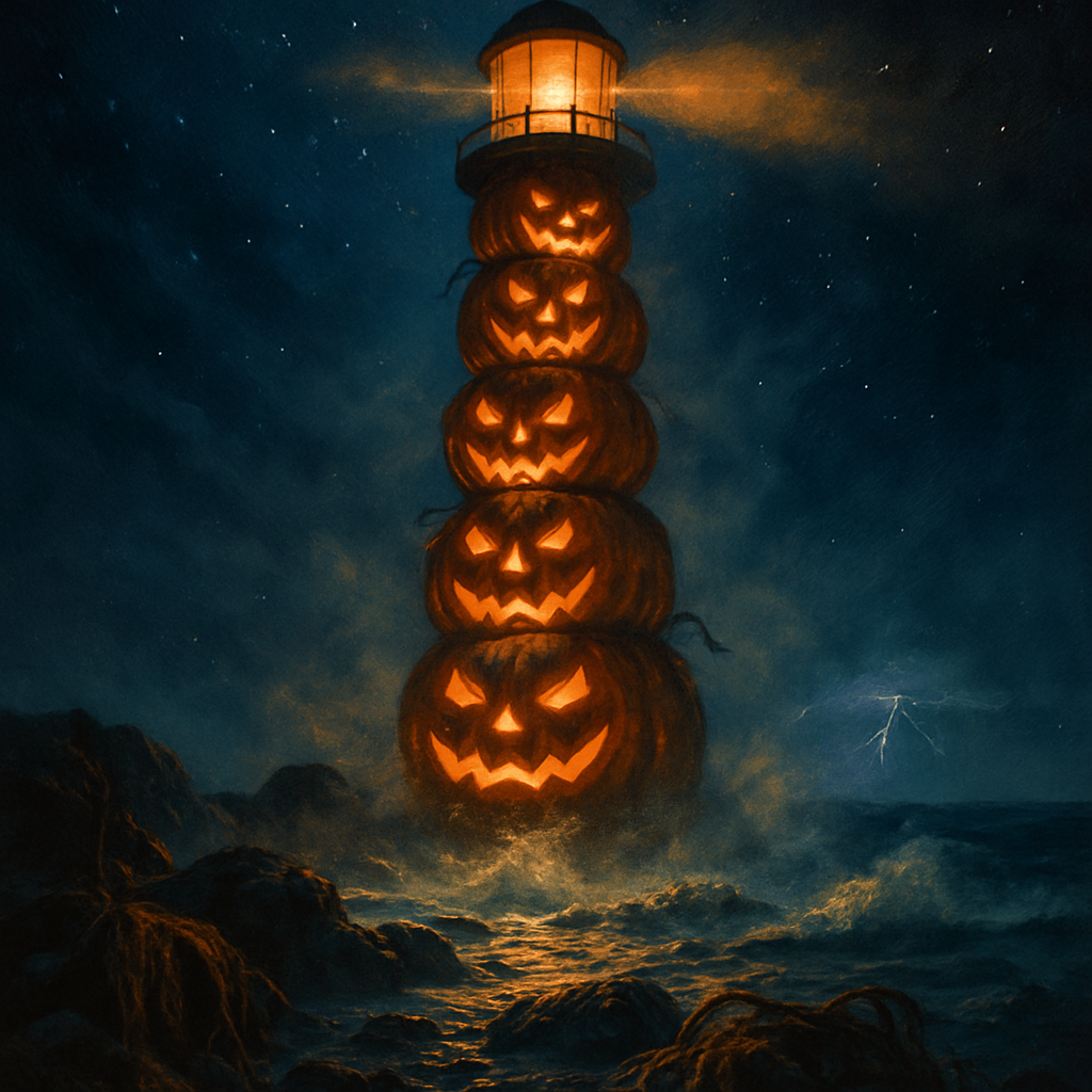 Pumpkin Beacon Of The Old Wharf Painting by numbers kit