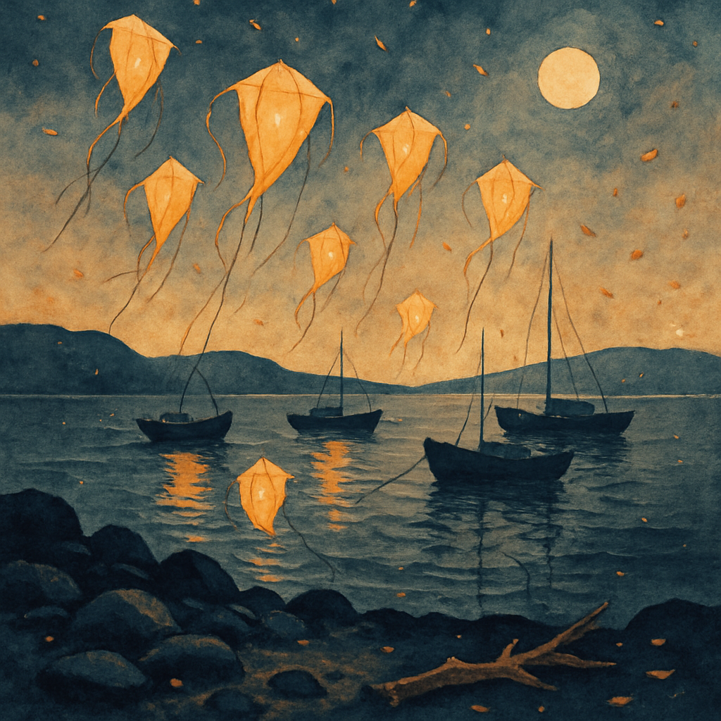 Lantern Bay Of Lost Kites paint by color