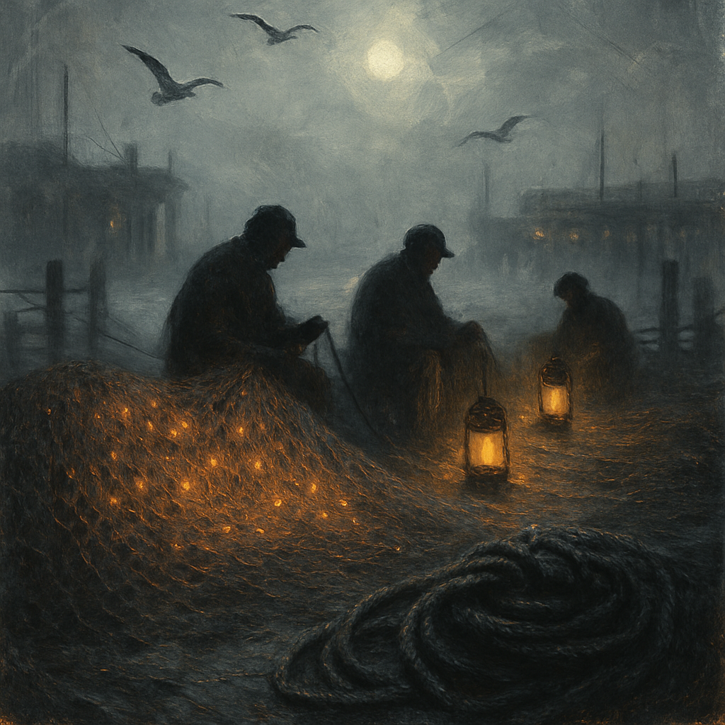 Lantern Harbor Of Whispering Nets Paint by numbers kits