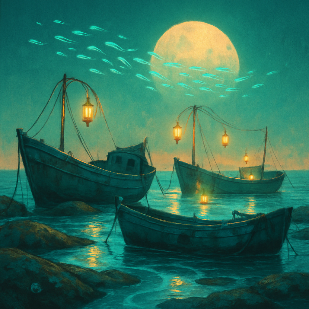 Lantern Reef Of Quiet Boats paint by color