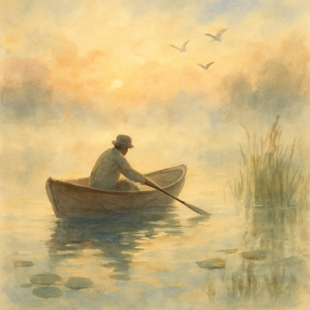 Dawn Rowboat Serenity Hoodie DIY paint by numbers