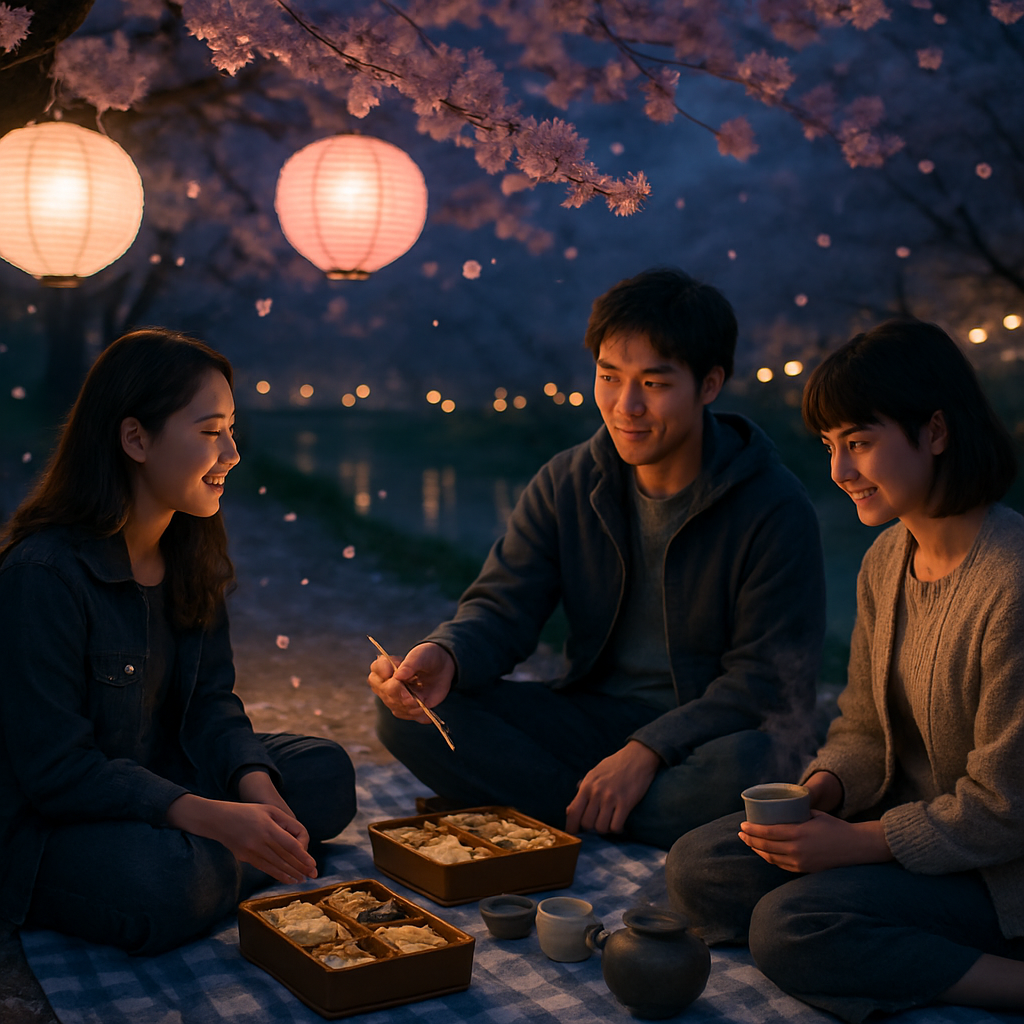 Lanterns Over Hanami Picnic Paint by numbers kits