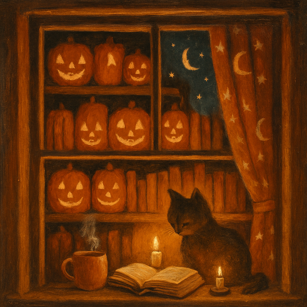 Pumpkin Moon Bookshop paint by color