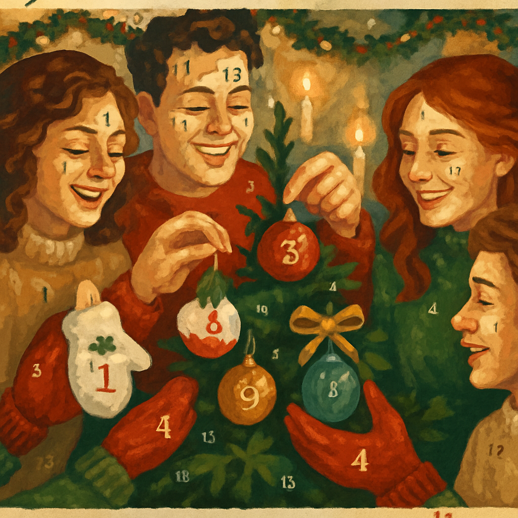 Ornament Exchange Circle Painting by numbers kit