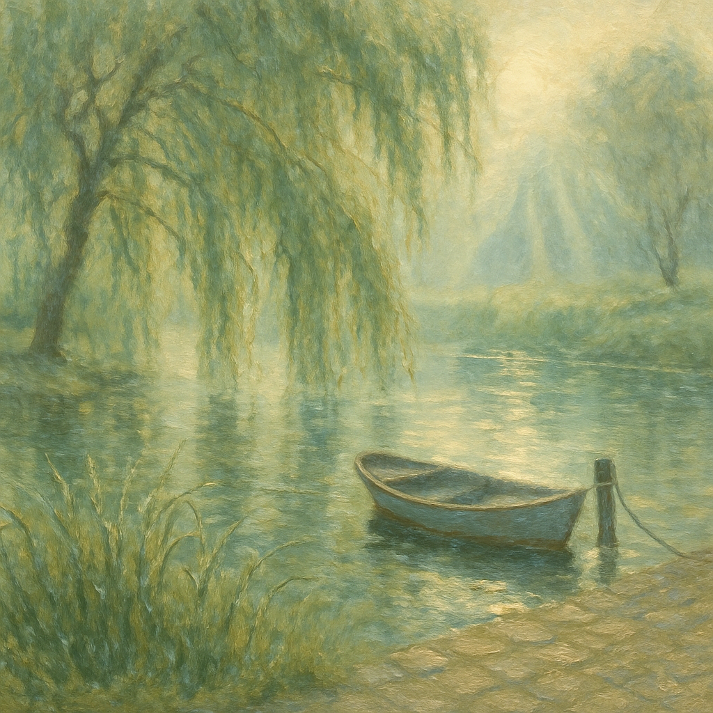 Willow Mist Riverside Paint by numbers art