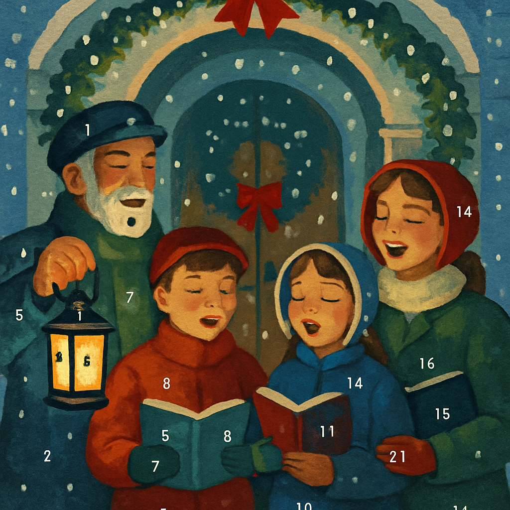 Snowbound Carol Circle paint by number