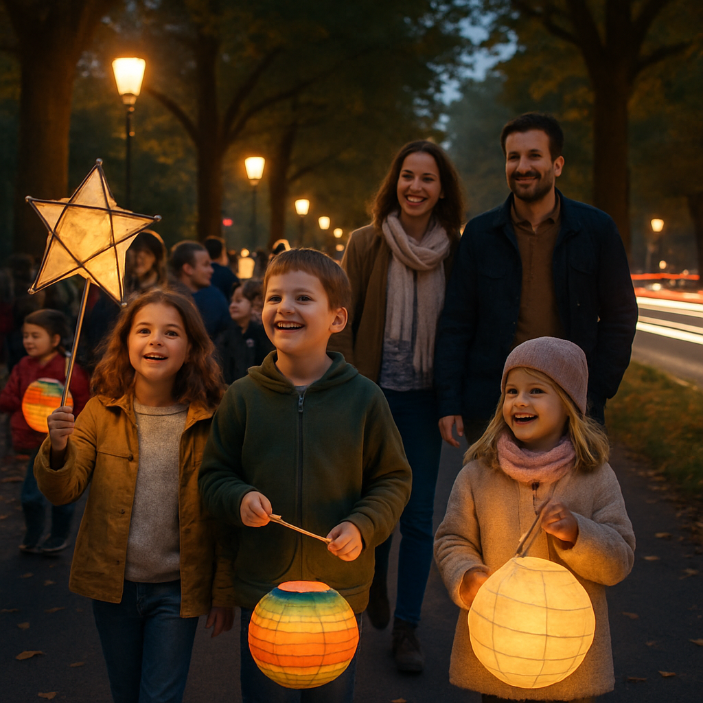 Lantern Parade For Children paint by color