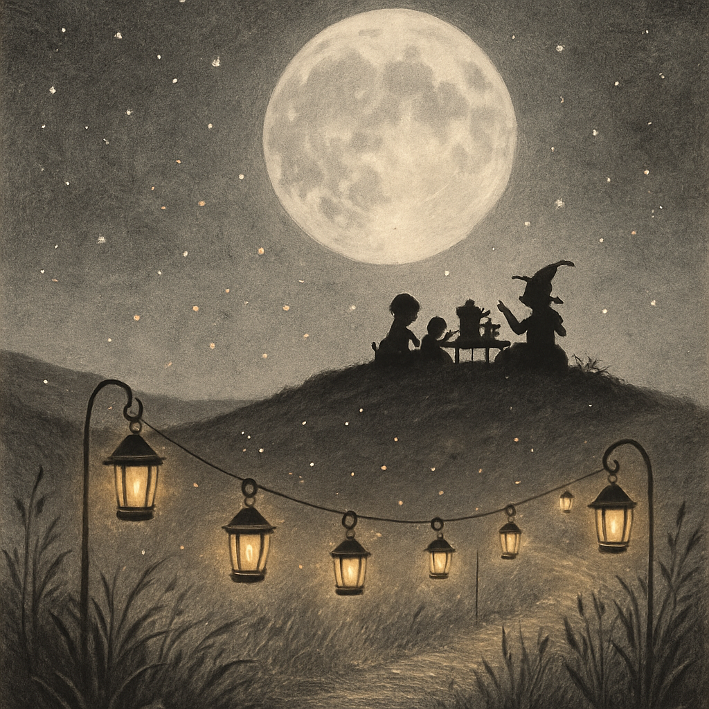 Lanterns Over Thistledown paint by number