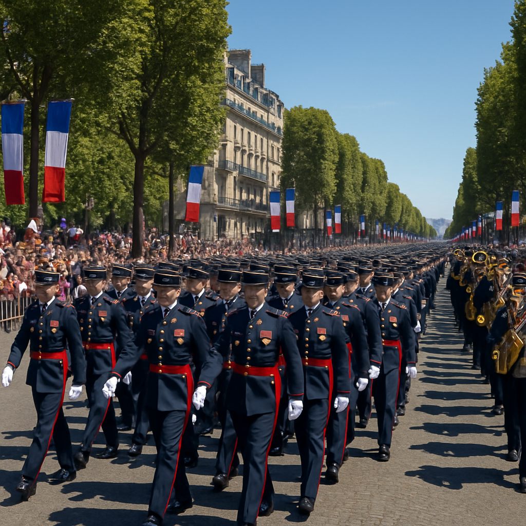 Bastille Day Parade March Paint by numbers art