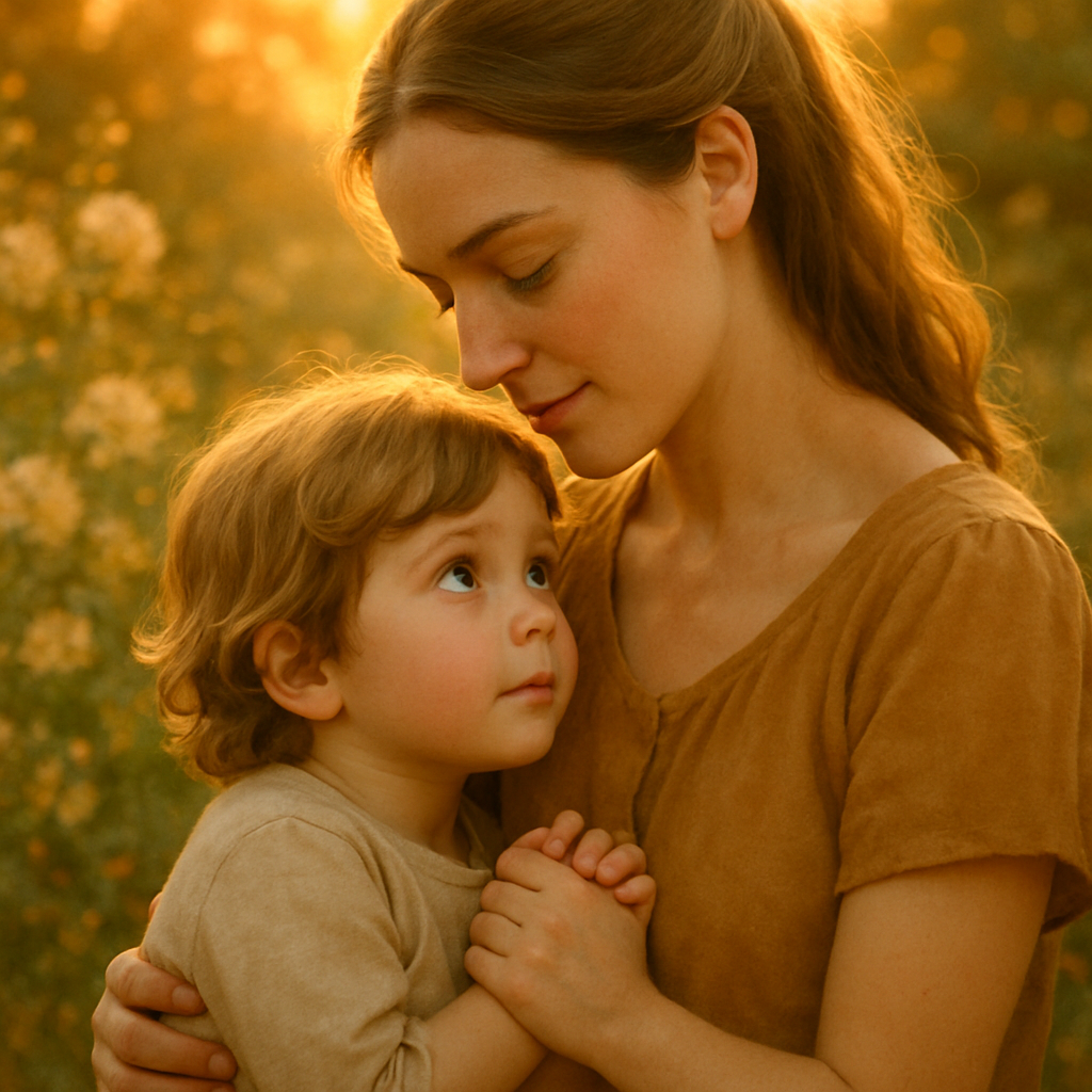 A Mothers Warmth Embracing Child Paint by numbers kits