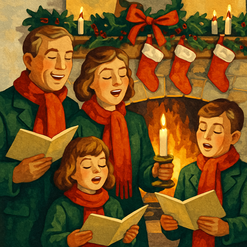 Holiday Hearth Song paint by number