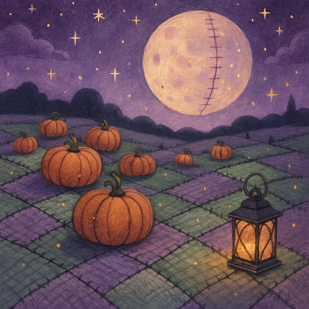 Stitched Lantern Field Paint by numbers kits