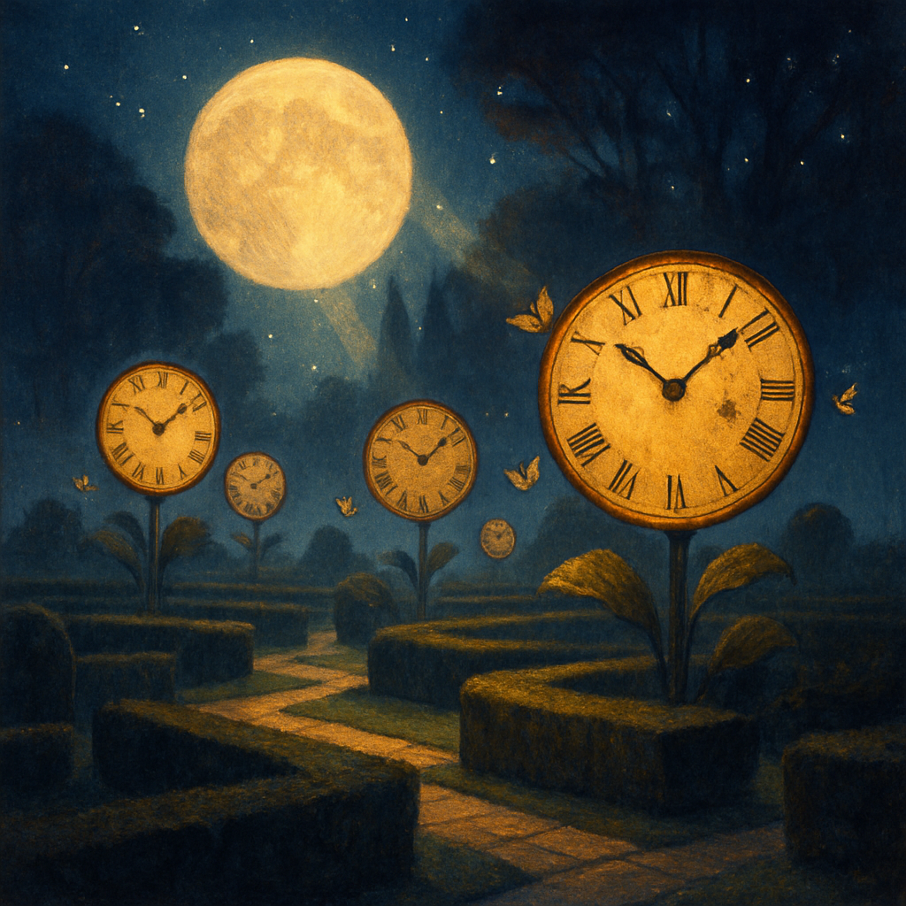 The Hollow Clock Garden Number painting