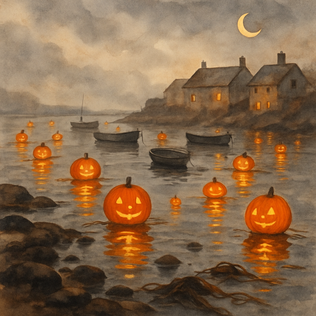 Pumpkin Tide Harbor paint by numbers