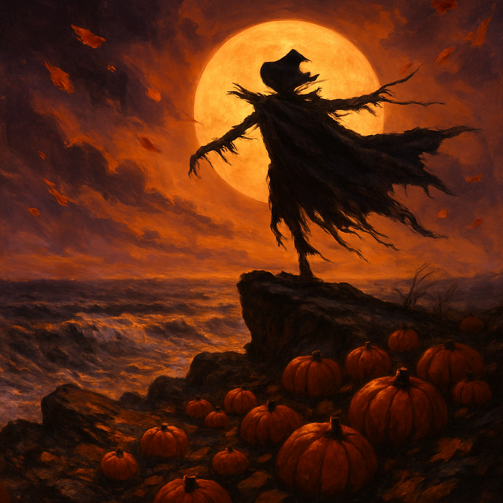 Moonlit Scarecrow Promontory Paint by numbers art