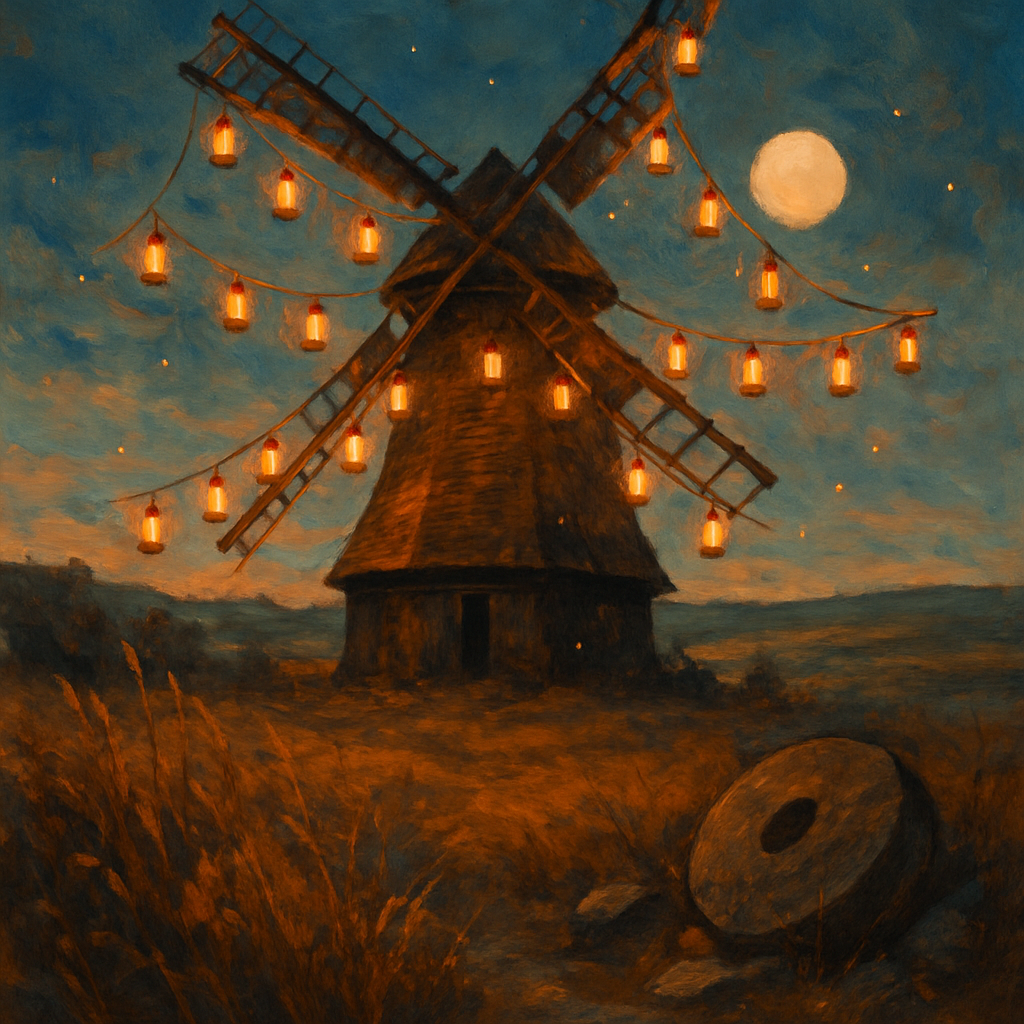 The Winding Lantern Mill paint by number