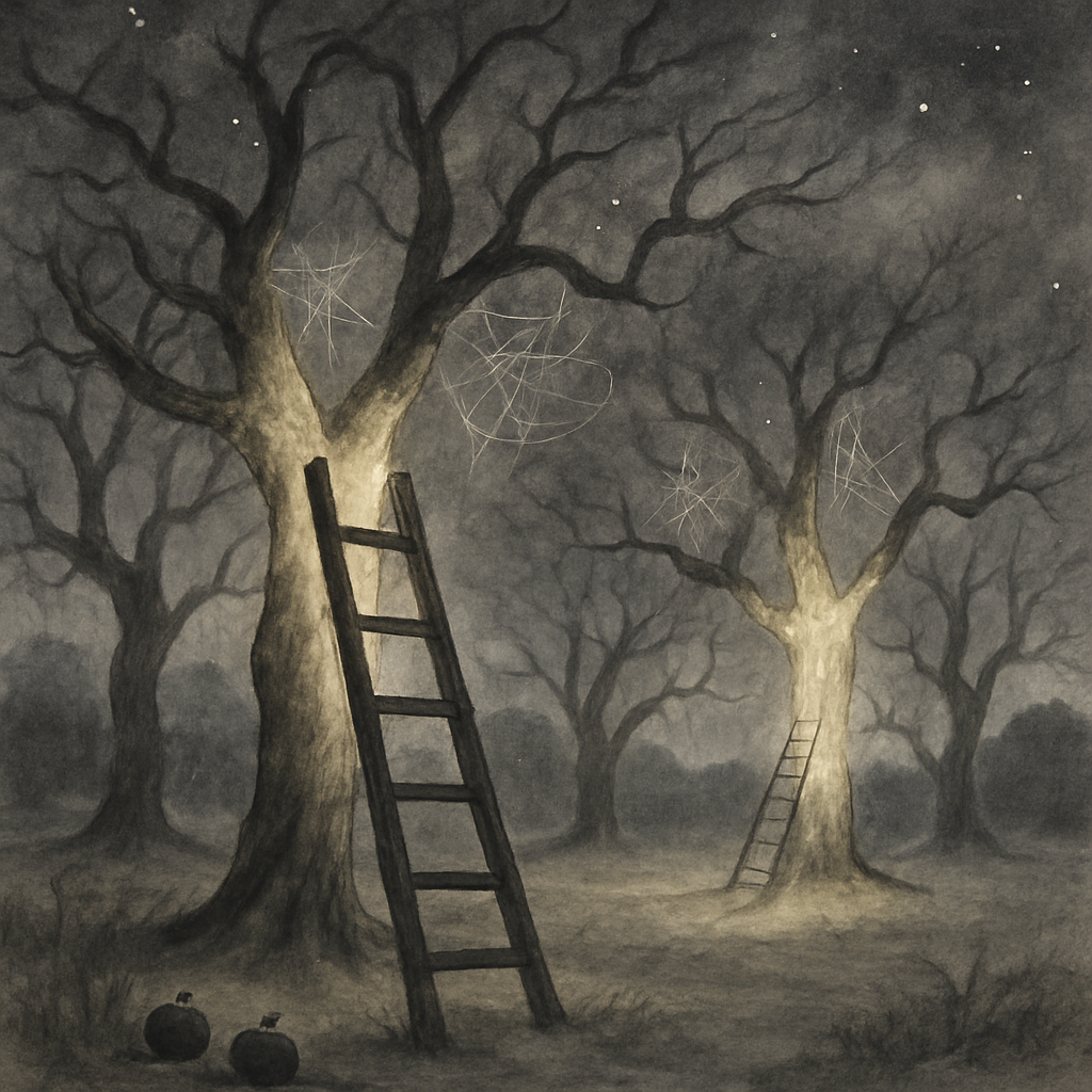 Lanterns Of The Forgotten Orchard paint by color
