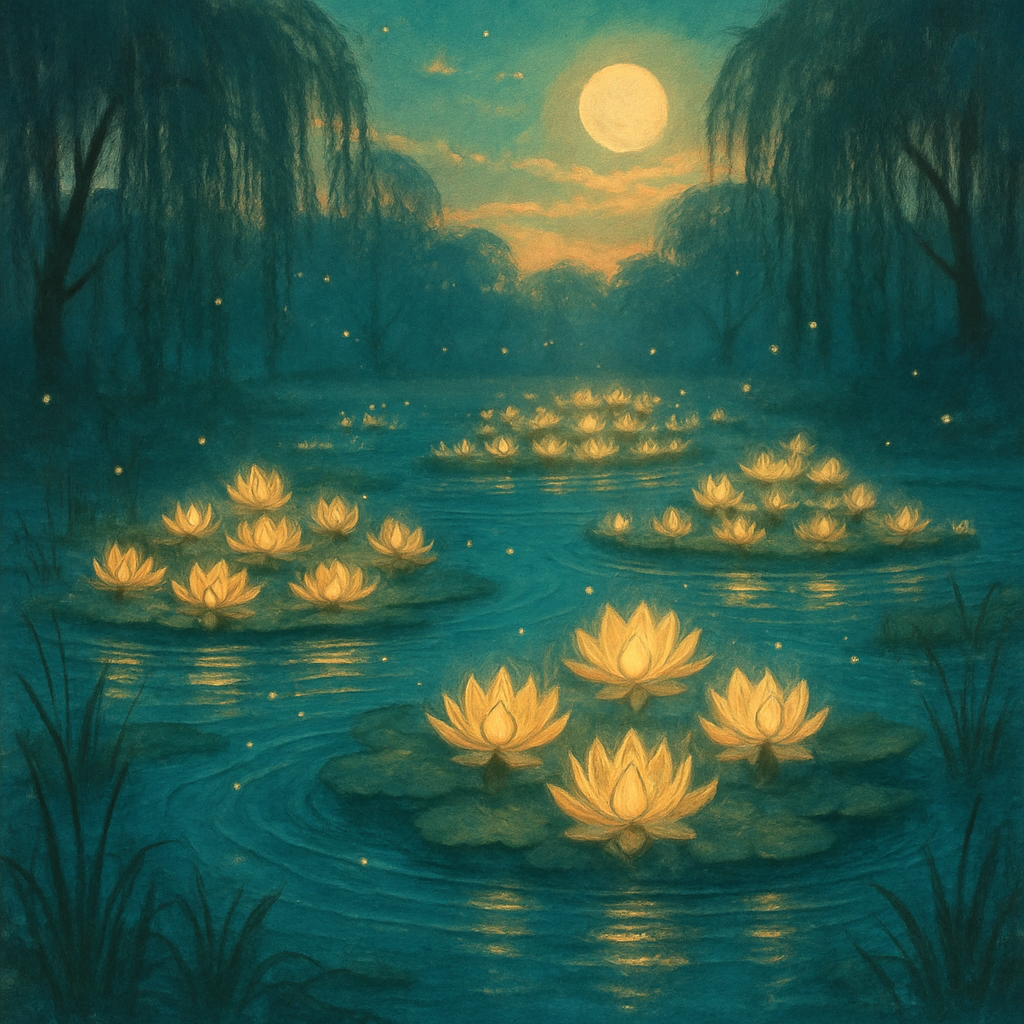 The Lanternesque Bog Garden Paint by numbers art