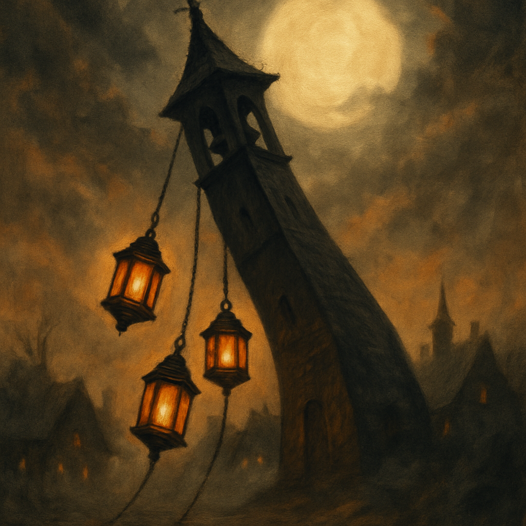 Lanterns Under The Crooked Bell DIY paint by numbers